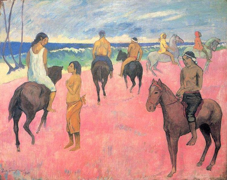 Paul Gauguin Riders on the Beach oil painting image